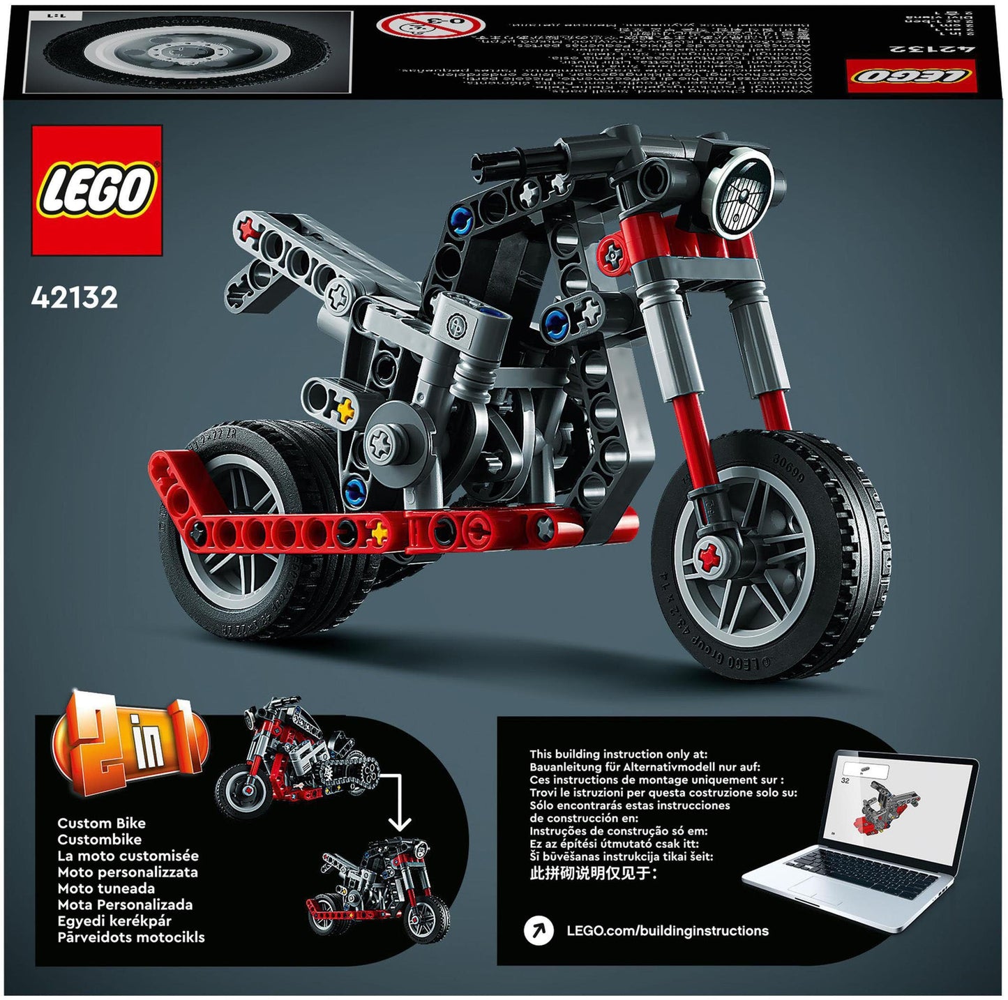 LEGO® Technic 42132 Chopper - Motorrad - 2in1 NEU OVP