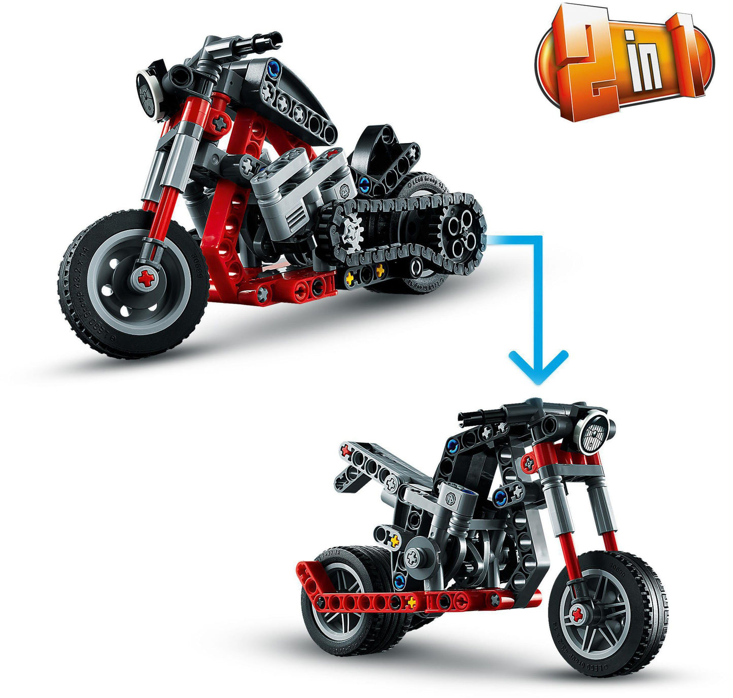 LEGO® Technic 42132 Chopper - Motorrad - 2in1 NEU OVP