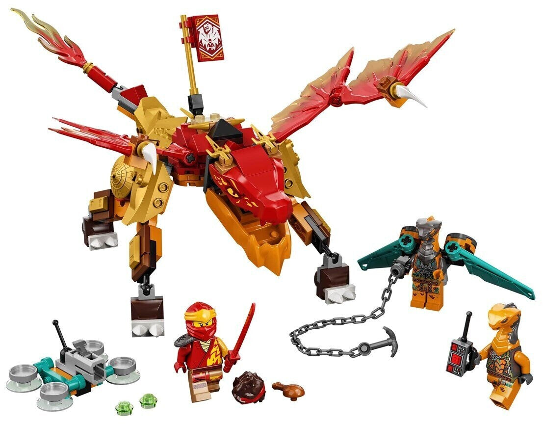 LEGO NINJAGO: Kais Feuerdrache Evo (71762) Abenteuer Action Bauset Minifiguren