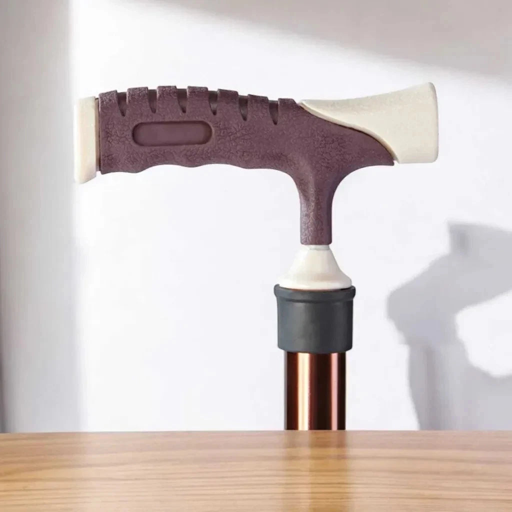 Gehstock mit Sitz Fläche Spazierstock Stuhl klappbar höhenverstellbar Aluminium