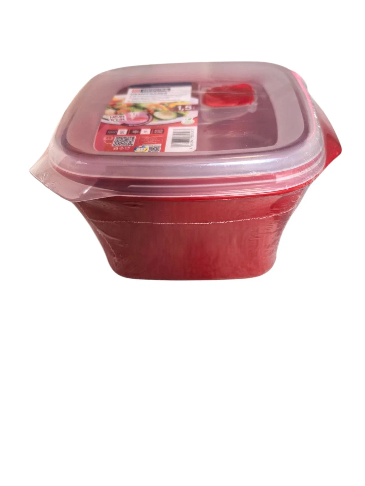 Mikrowellen Dampfgarer Hedura Rot 1,5 Liter mit Ventil Dünsteinsatz