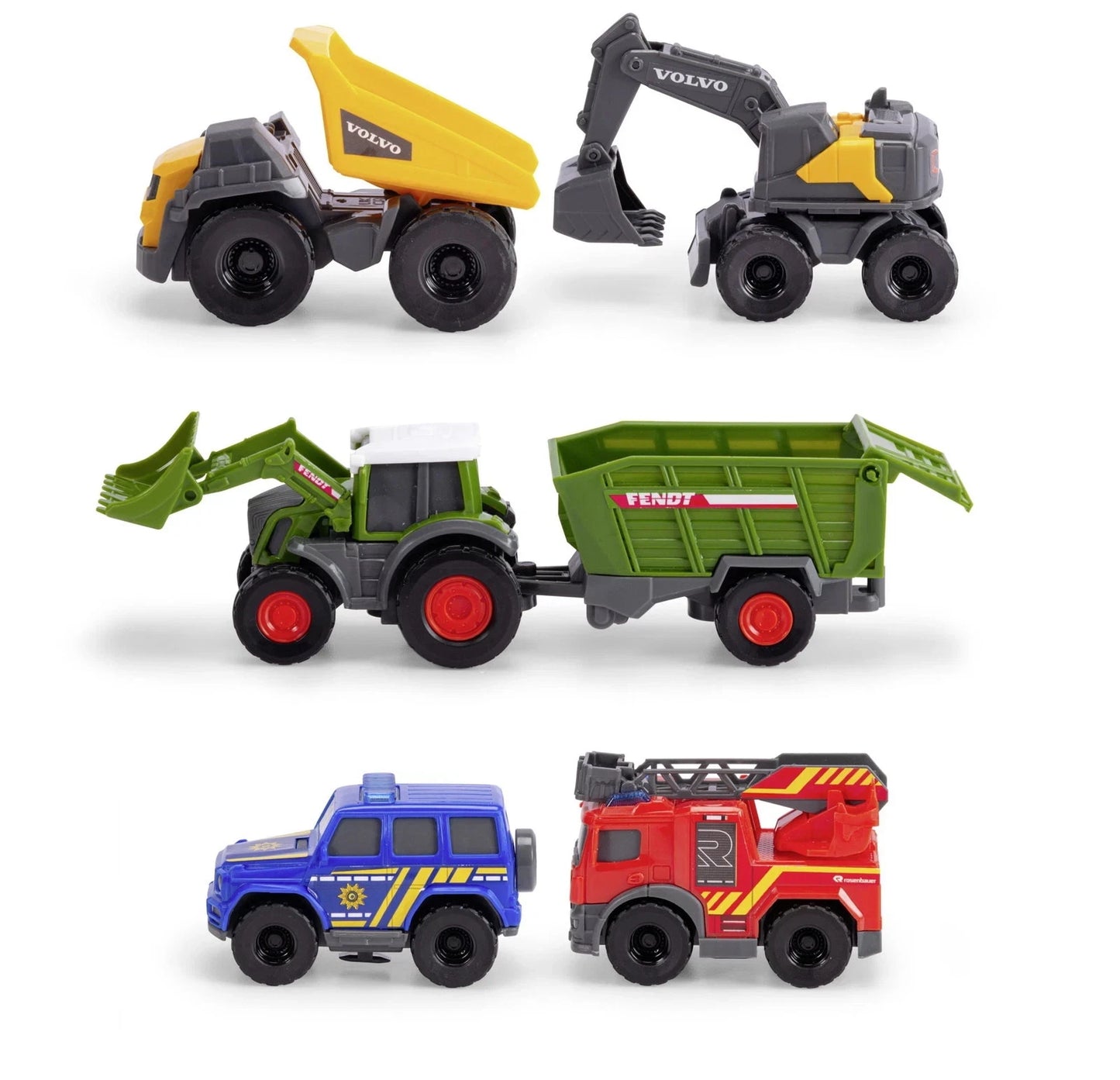 Dickie Micro City Team Bagger, LKW, Traktor, Polizei, Feuerwehr 203742016