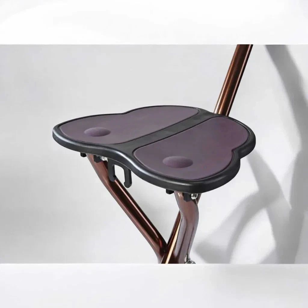 Gehstock mit Sitz Fläche Spazierstock Stuhl klappbar höhenverstellbar Aluminium