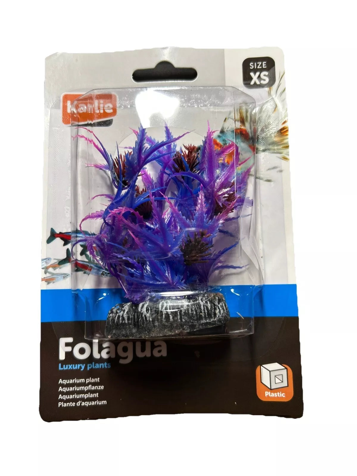 Folagua lila Karlie Künstliche Wasserpflanze Kunststoff Pflanze Aquarium 406473