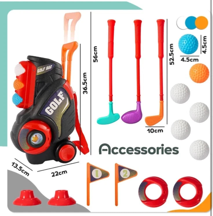 HYAKIDS GOLF-SET SPIELZEUG MIT TASCHE GOLFSCHLÄGER 6 BÄLLE Tragbar ab 3 J