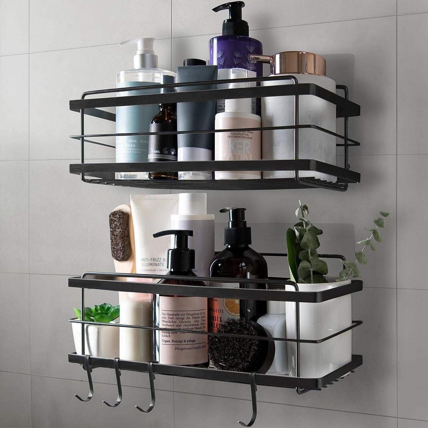 Kincmax Organizer Duschablage ohne Bohren aus Edelstahl - 2er Set