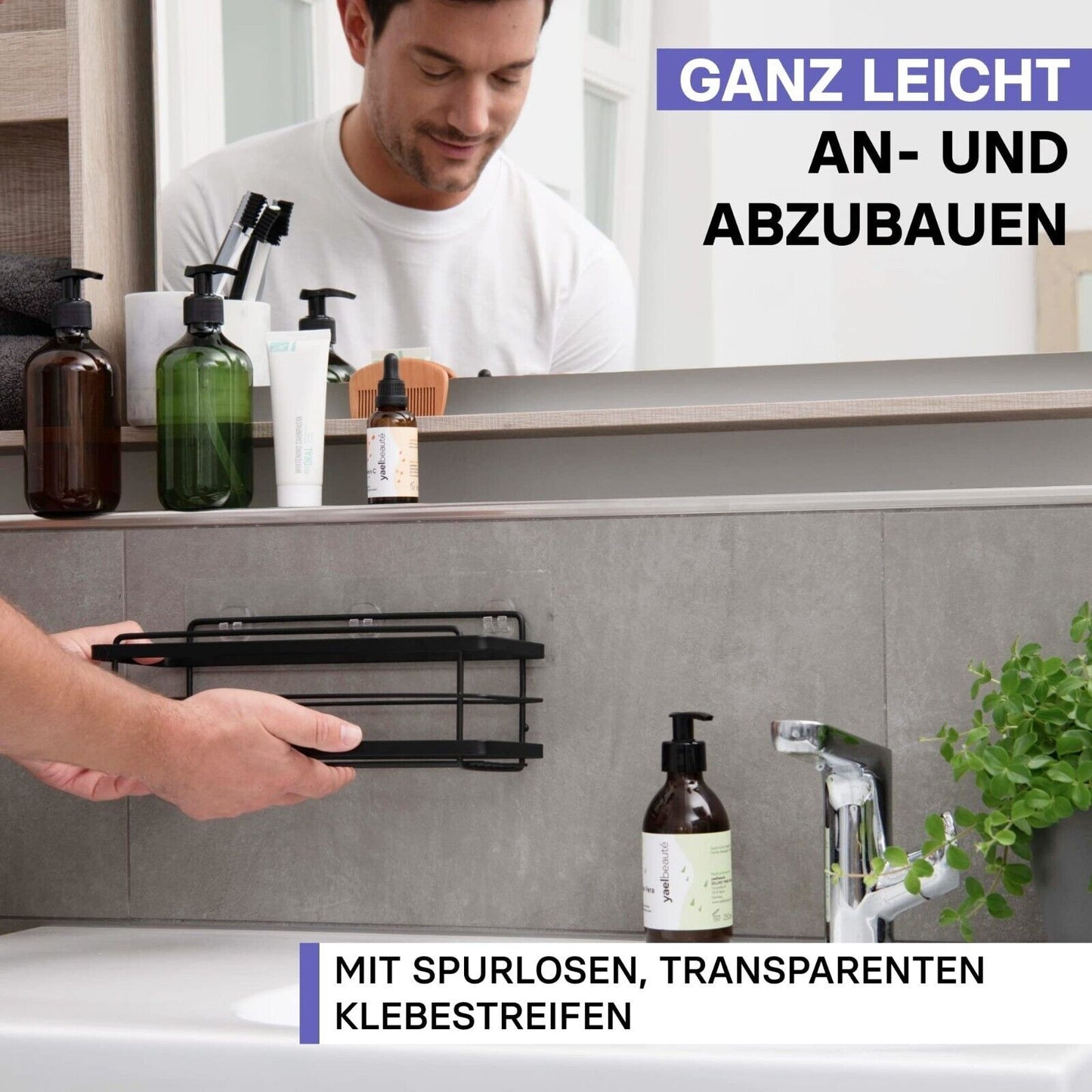 Kincmax Organizer Duschablage ohne Bohren aus Edelstahl - 2er Set