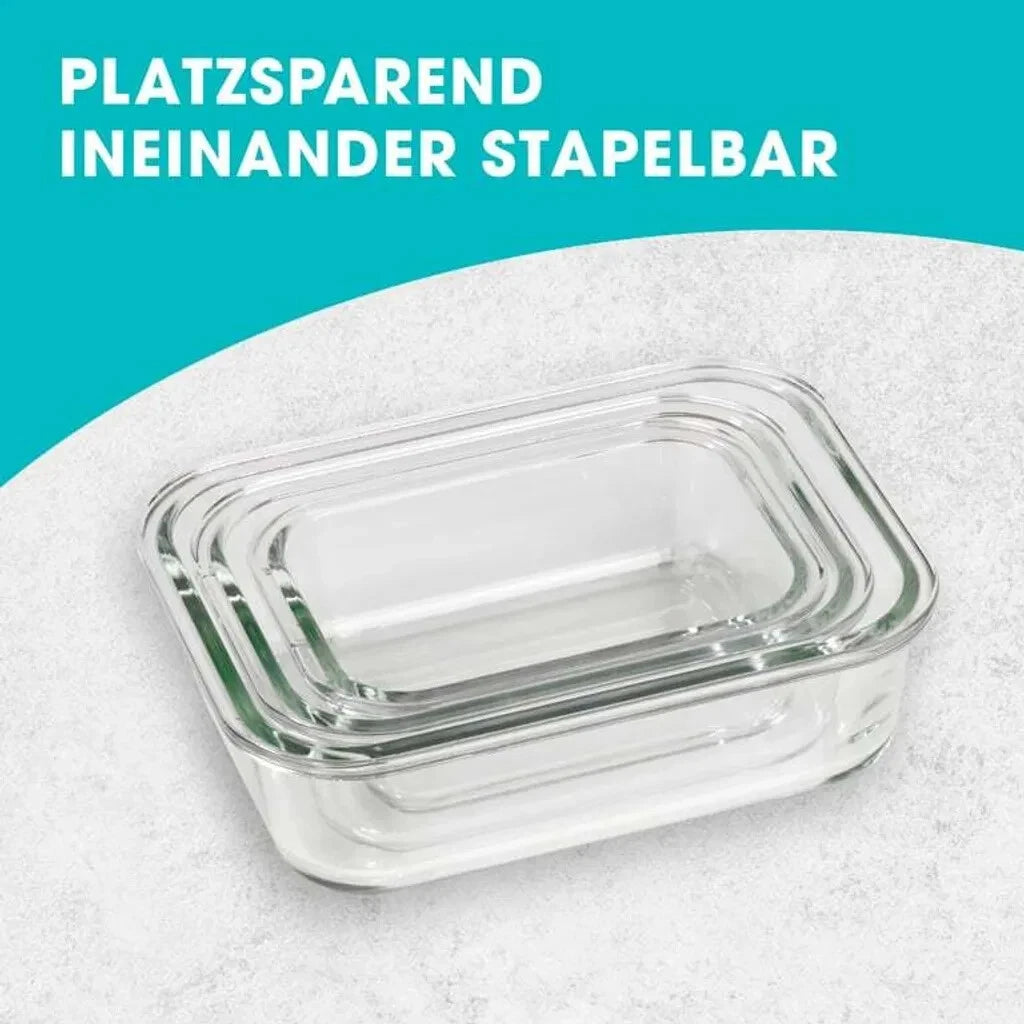 Frischhaltedose Vorratsdosen Gefrierdosen Set Lock Deckel Glas Dosen GOURMETMAXX