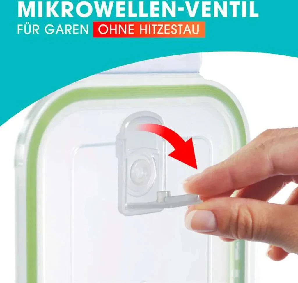 Frischhaltedose Vorratsdosen Gefrierdosen Set Lock Deckel Glas Dosen GOURMETMAXX