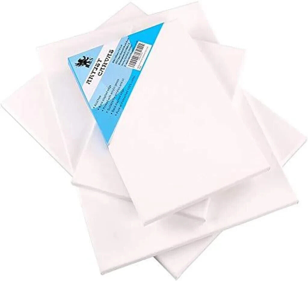 H&S Leinwand zum Bemalen 4 Stück - Blanko Leinwände für Acrylfarben und Aquarell
