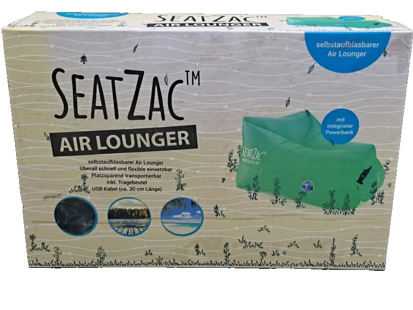 Sitzsack SeatZac Air Lounger Selbstaufblasbarer Sitzsack Powerbank integriert