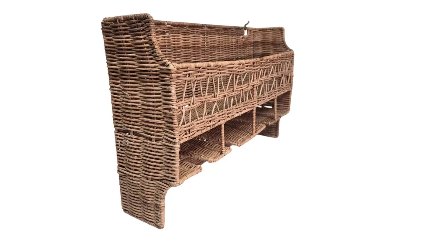 Wandregal Vintage Rattan Weinregal Küche Weltbild Braided