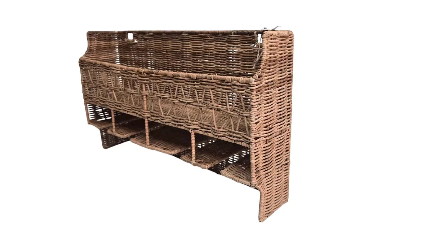 Wandregal Vintage Rattan Weinregal Küche Weltbild Braided