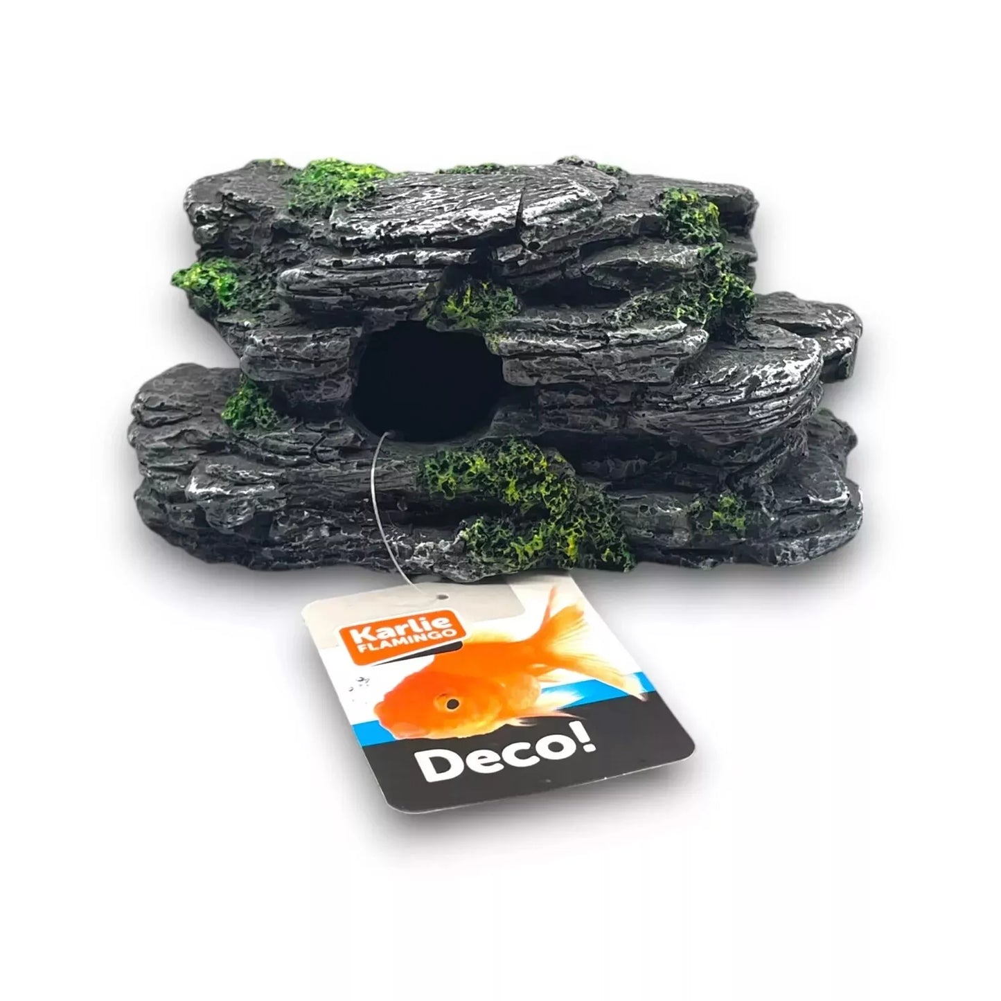 Aquarium Deko Felsen mit Moos Stein Höhle Korallen Karlie 401150 8x16x7 cm