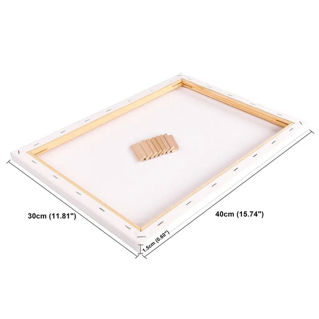 H&S Leinwand zum Bemalen 4 Stück - Blanko Leinwände für Acrylfarben und Aquarell