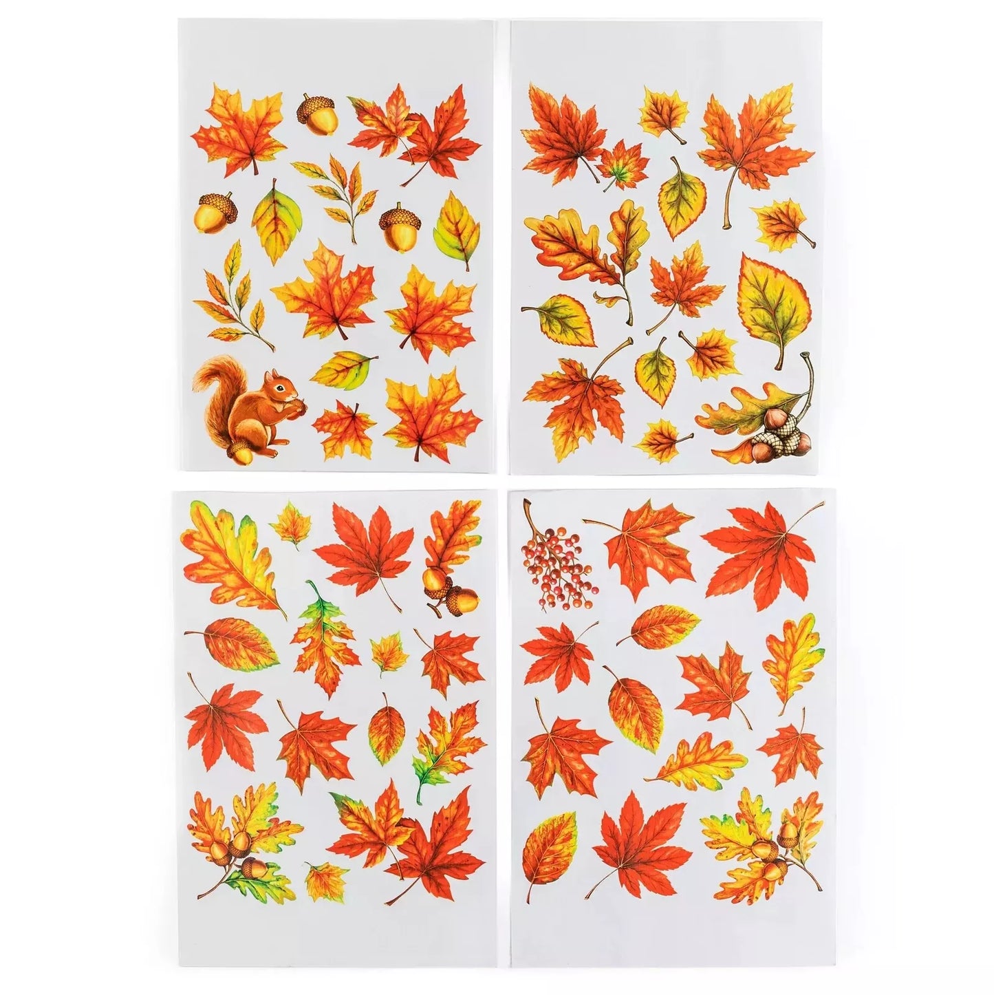 Fenstersticker Aufkleber "Herbstlaub" 57 Teile Fensterdeko