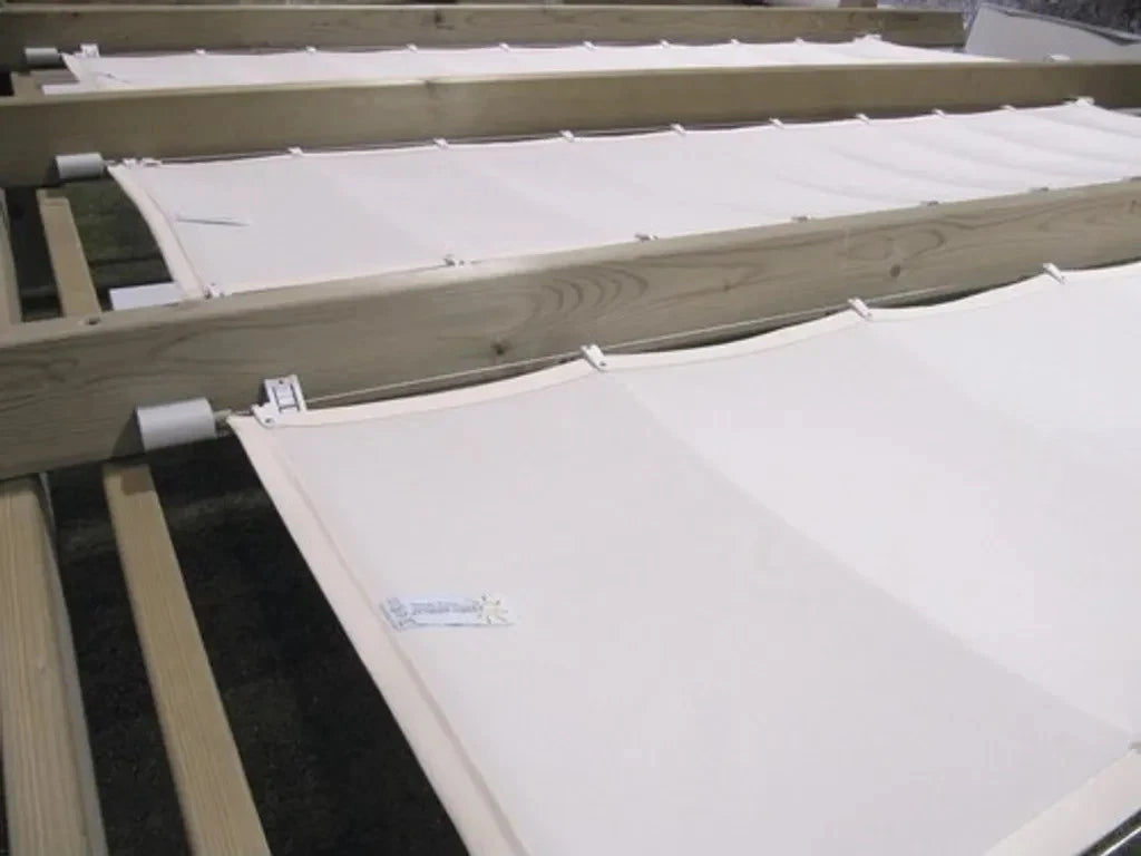 B-Ware Seilspann-Sonnensegel elfenbein 380x88 cm