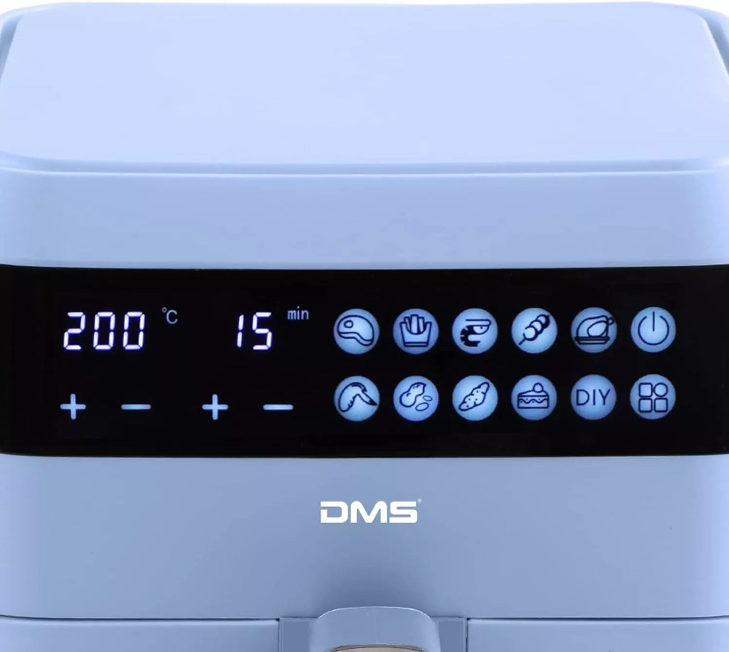 DMS XXXL 7 Liter Heißluftfritteuse fettfrei und ohne Öl blau HFG-7B