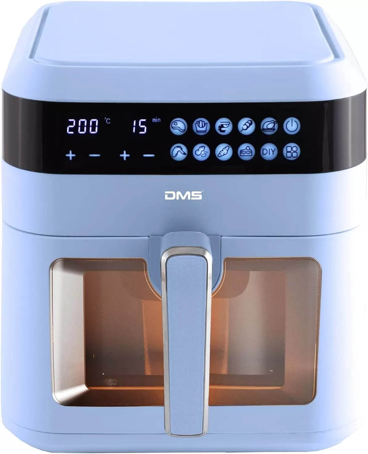 DMS XXXL 7 Liter Heißluftfritteuse fettfrei und ohne Öl blau HFG-7B