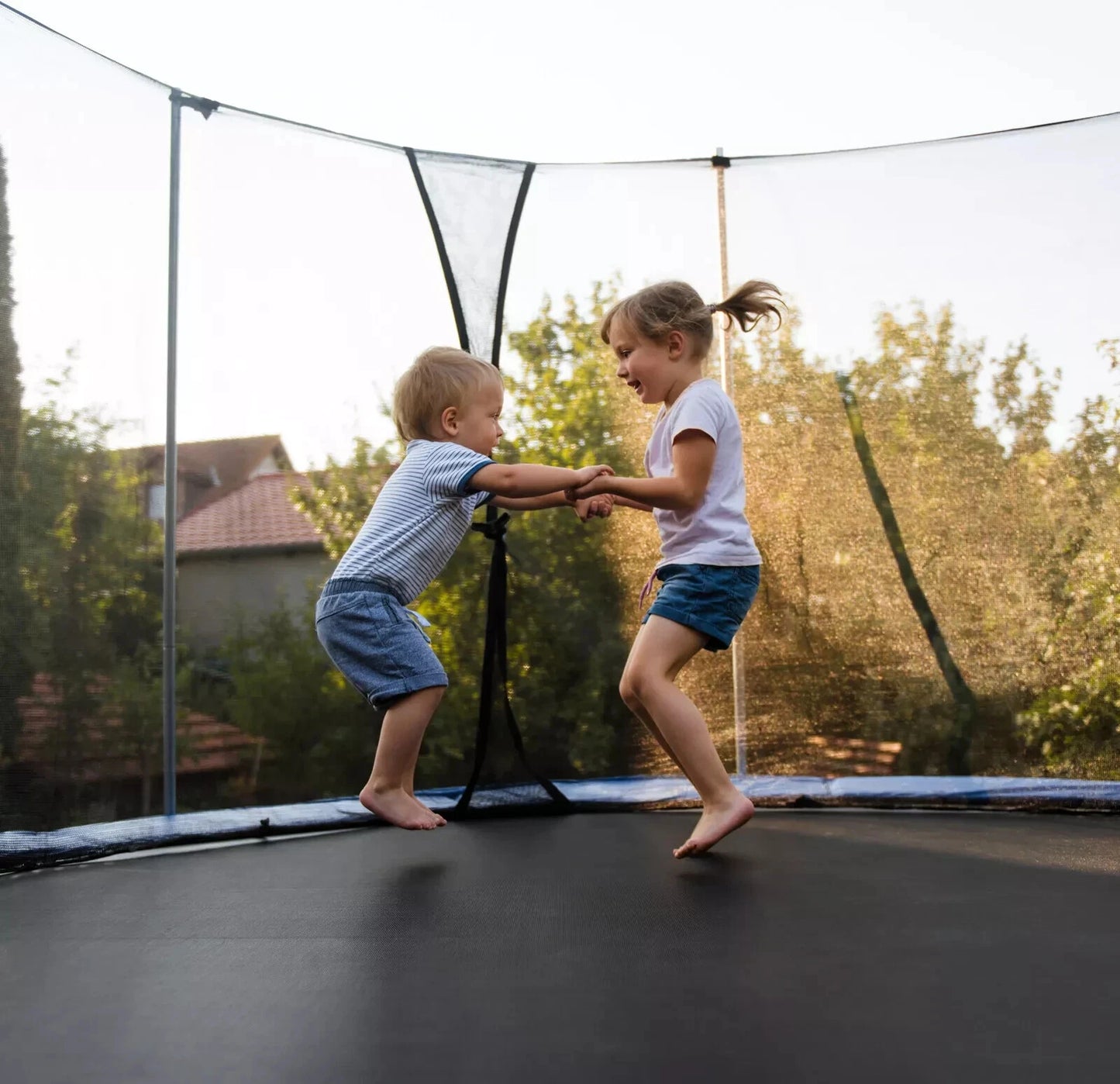 DMS Trampolin Gartentrampolin Kindertrampolin Outdoor Komplettset Leiter 305 cm