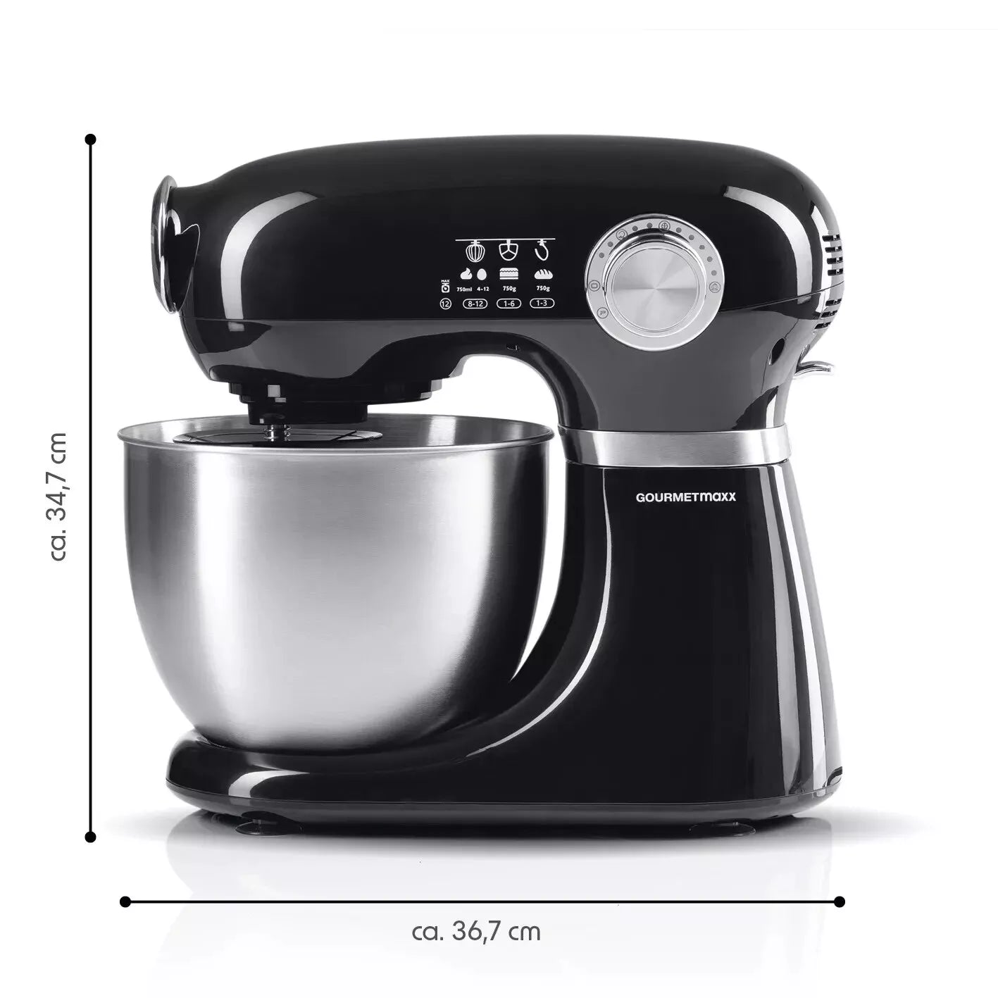 B-Ware GOURMETmaxx Küchenmaschine Knetmaschine, VERPACKUNG BESCHÄDIGT