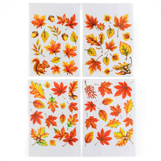 Restposten 30 Stück Weltbild Fenstersticker "Herbstlaub" 57 Teile Pro Set Sonderposten
