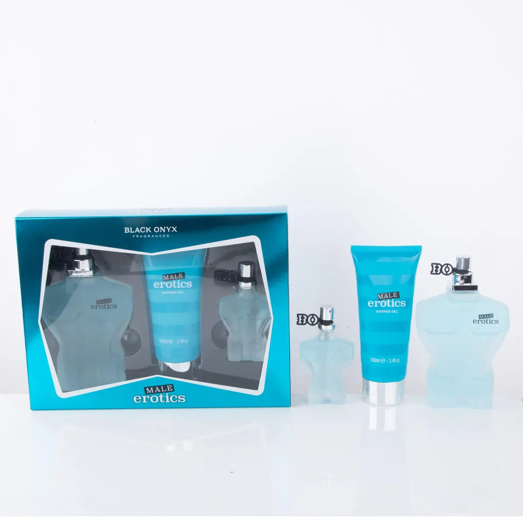 Black Onyx - Geschenkset Male Erotics 3 tl.g / Parfüm / Parfum / Eau de toilette