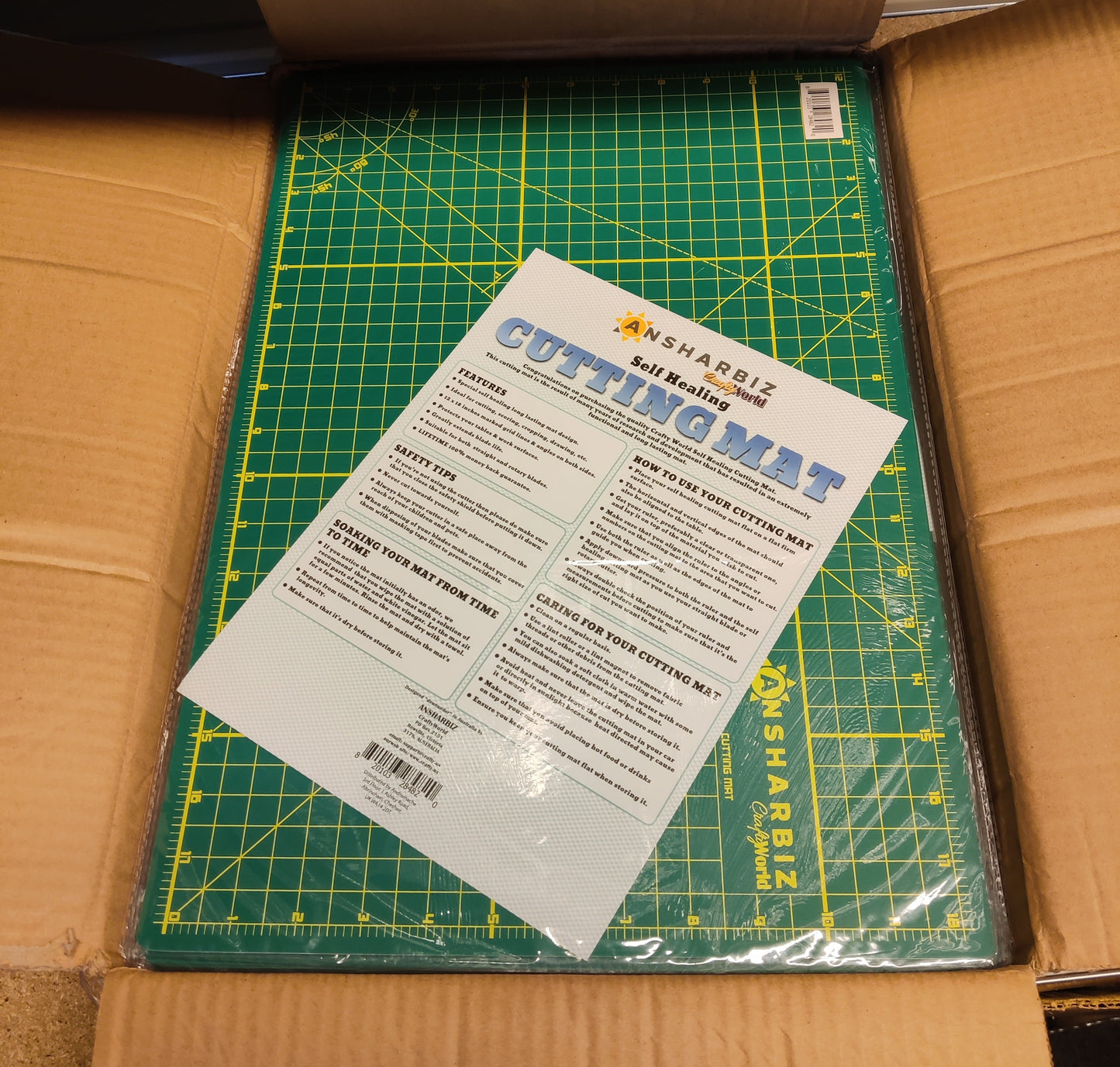 Restposten 25 Stück Schneidematte zum Nähen und Basteln, 30,5 x 45,7 cm, stabile rotierende Schneidematte mit selbstheilender, rutschfester Oberfläche