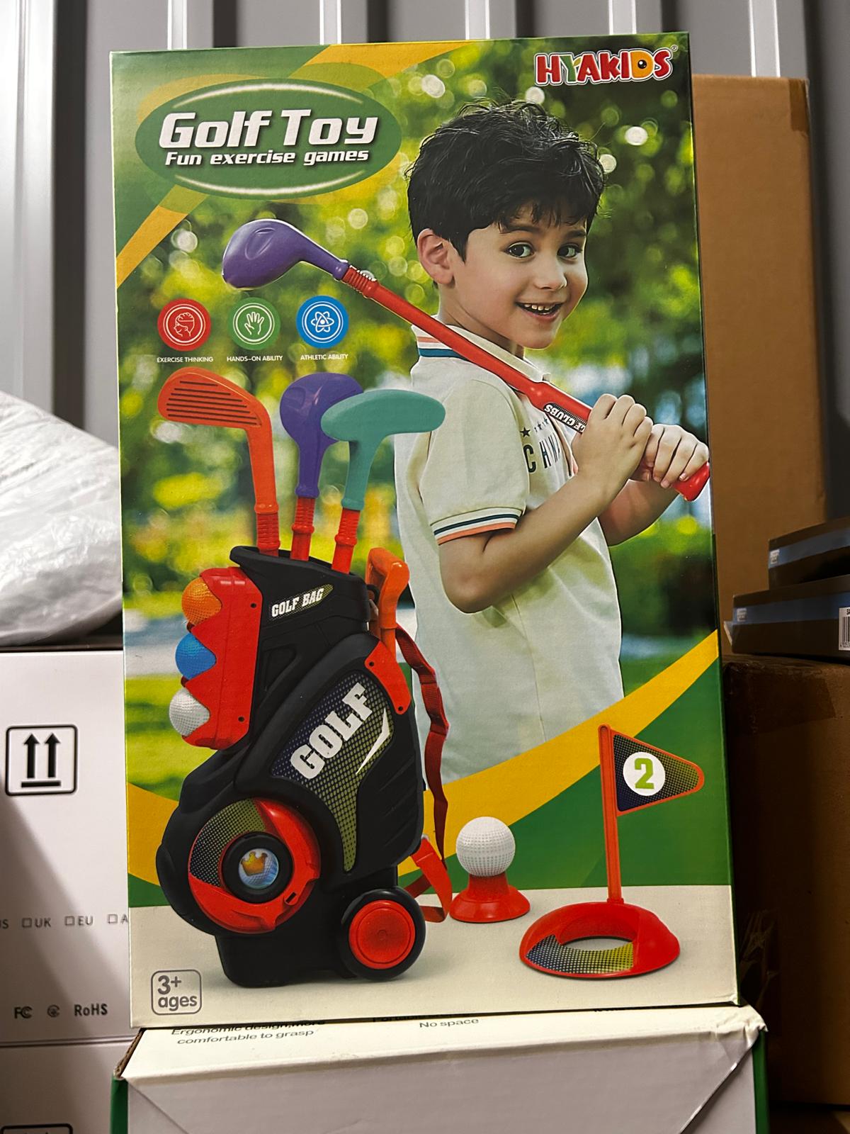 Restposten 8 Stück!!! HYAKIDS GOLF-SET SPIELZEUG MIT TASCHE GOLFSCHLÄGER - B2B