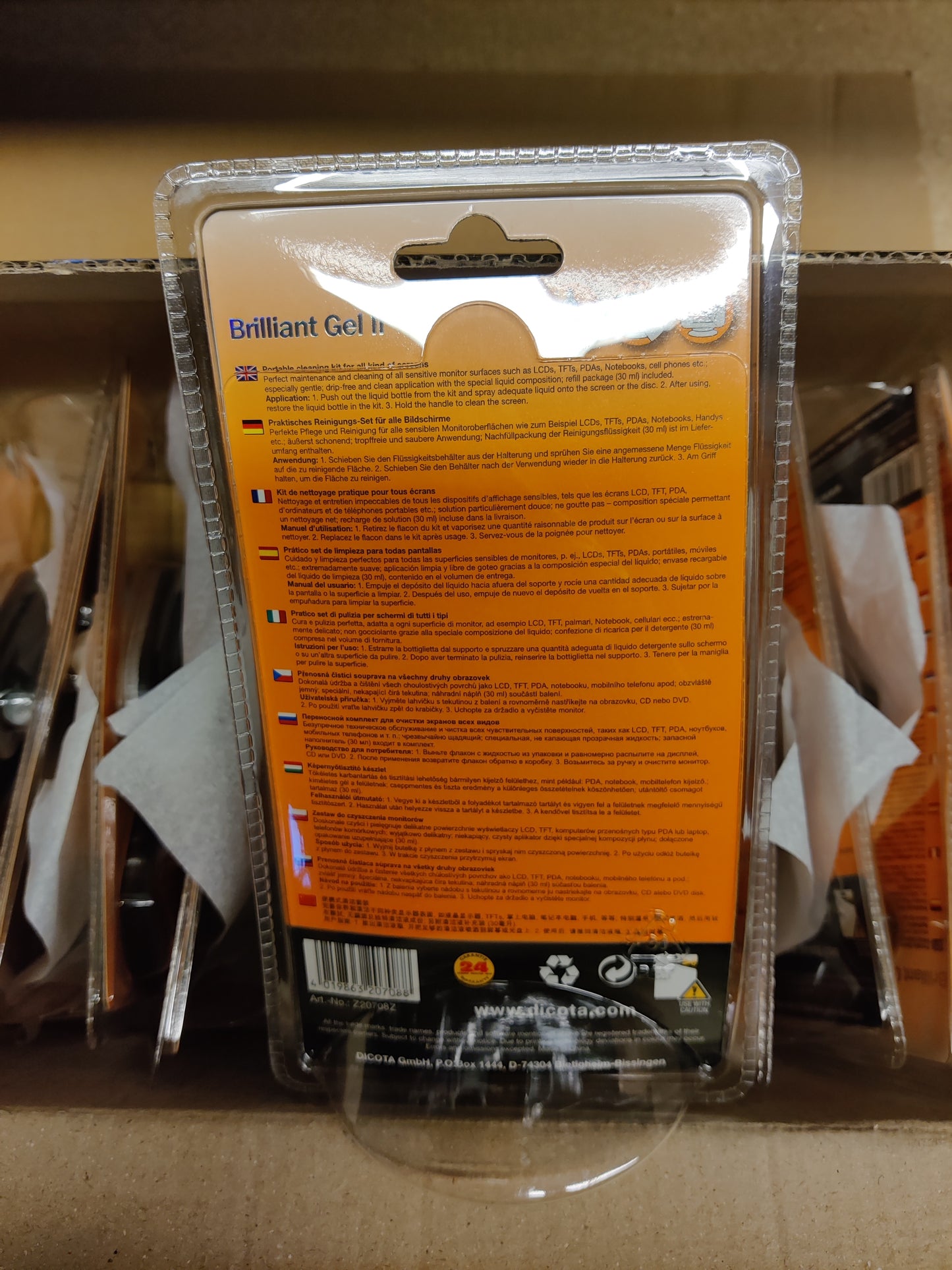 Restposten 20 Stück DICOTA Brilliant Gel II Bildschirm Reinigungsset Sonderposten