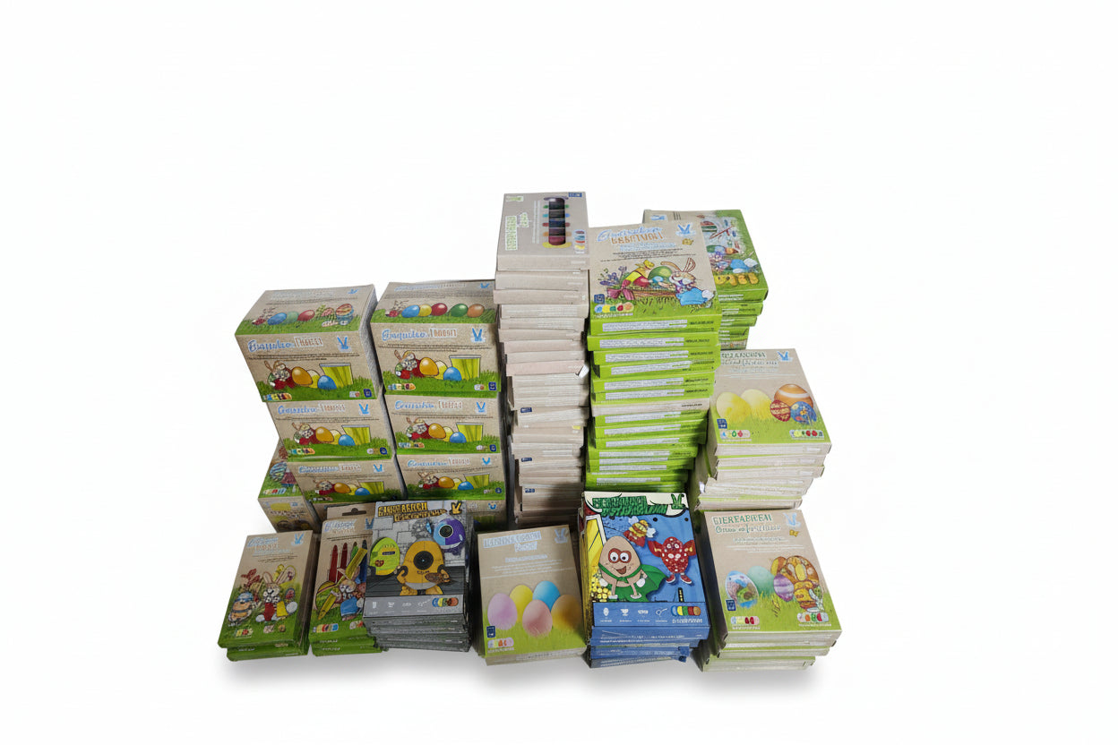 Osterdeko Neuware 50 zufällige Teile Farbe Kerzen Figuren Überraschung Sonderposten