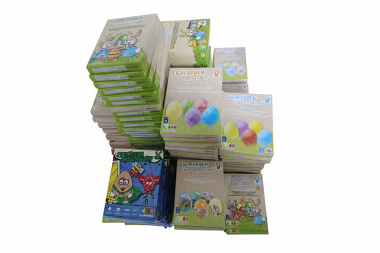 Osterdeko Neuware 50 zufällige Teile Farbe Kerzen Figuren Überraschung Sonderposten