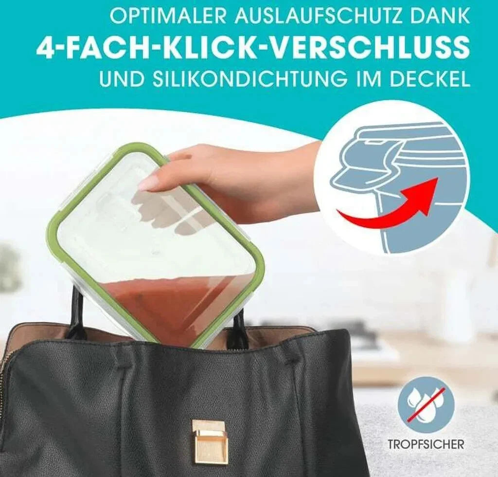 Frischhaltedose Vorratsdosen Gefrierdosen Set Lock Deckel Glas Dosen GOURMETMAXX