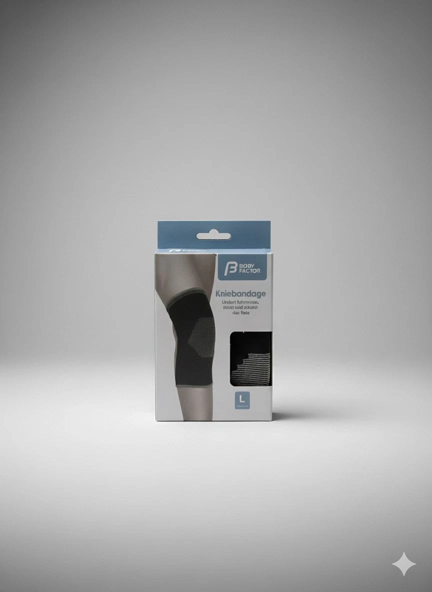 BODY FACTOR Kniebandage - Knie-Stütze - Stütze - Bandage - Größe S, M, L, XL