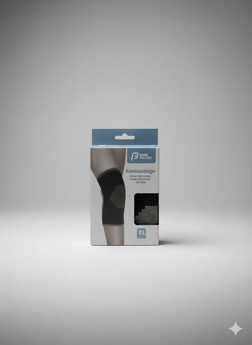 BODY FACTOR Kniebandage - Knie-Stütze - Stütze - Bandage - Größe S, M, L, XL