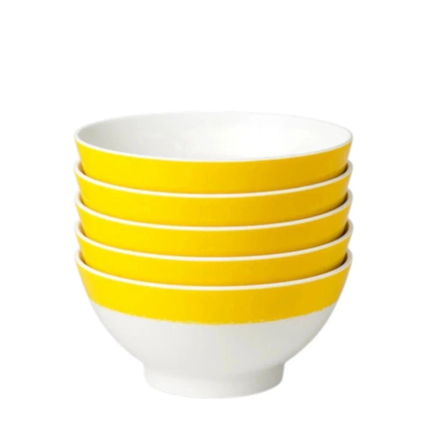 Arte Viva 6er-Set Porzellan Universalschüssel 'Allegra Moda' Design gelb