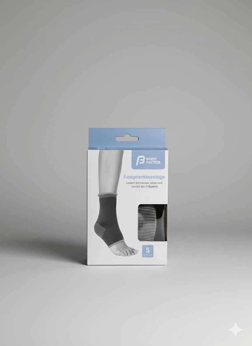 BODY FACTOR Fußgelenkbandage - Sprunggelenk-Stütze - Stütze - Größe S, M, L