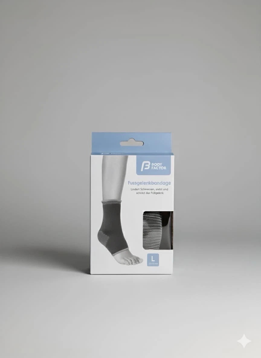 BODY FACTOR Fußgelenkbandage - Sprunggelenk-Stütze - Stütze - Größe S, M, L
