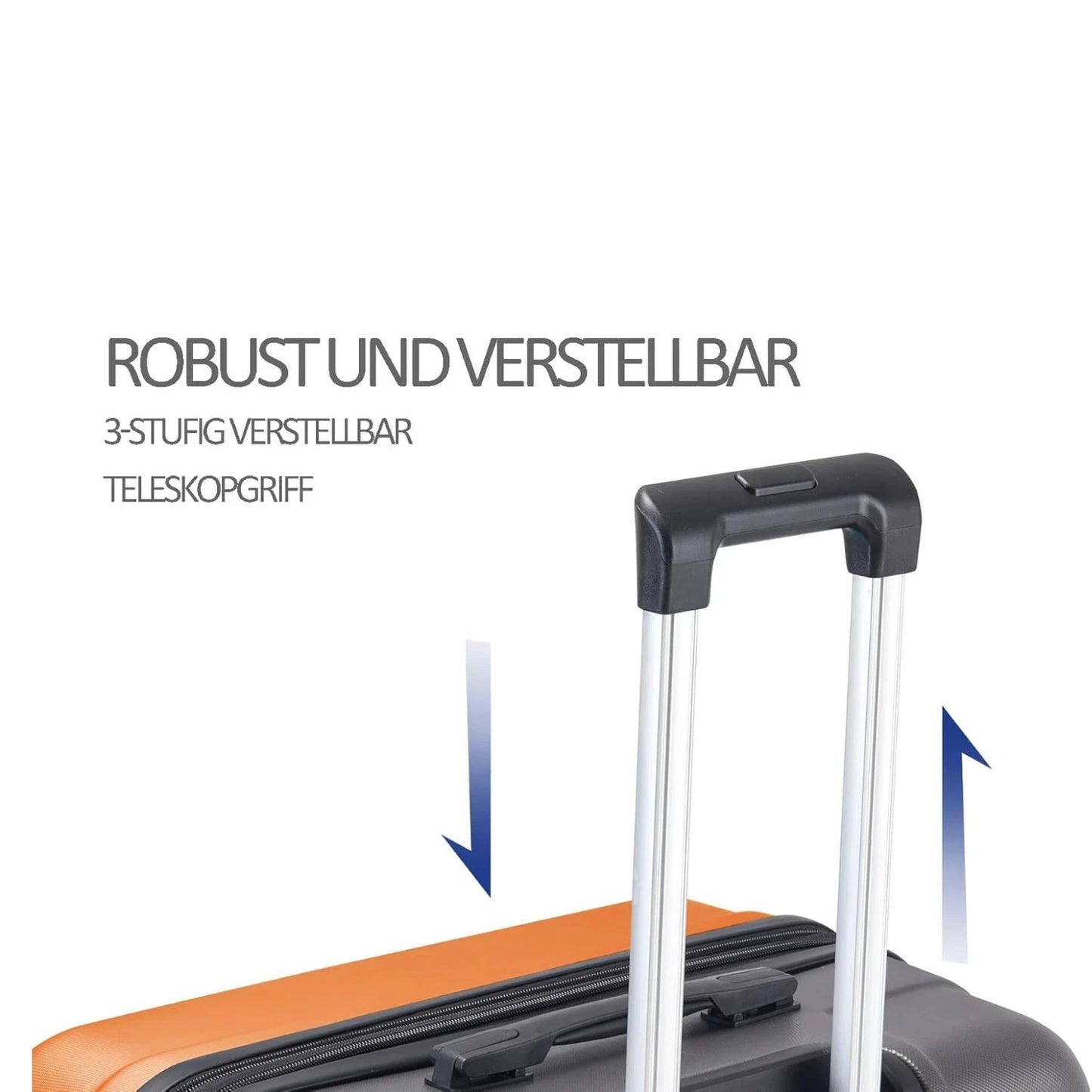 Hartschalenkofferset 7tlg Orange Koffer Reisekoffer Trolley RK-367000 DMS – Neu