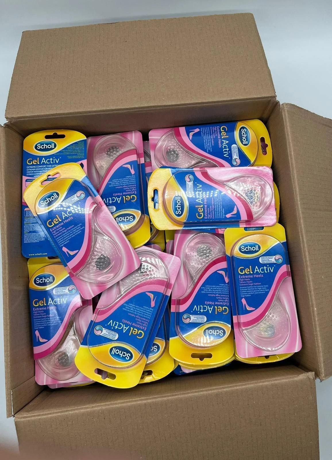 60 x Scholl Gel Activ Extreme Heils Einlegesohlen NEU Restposten Sonderposten