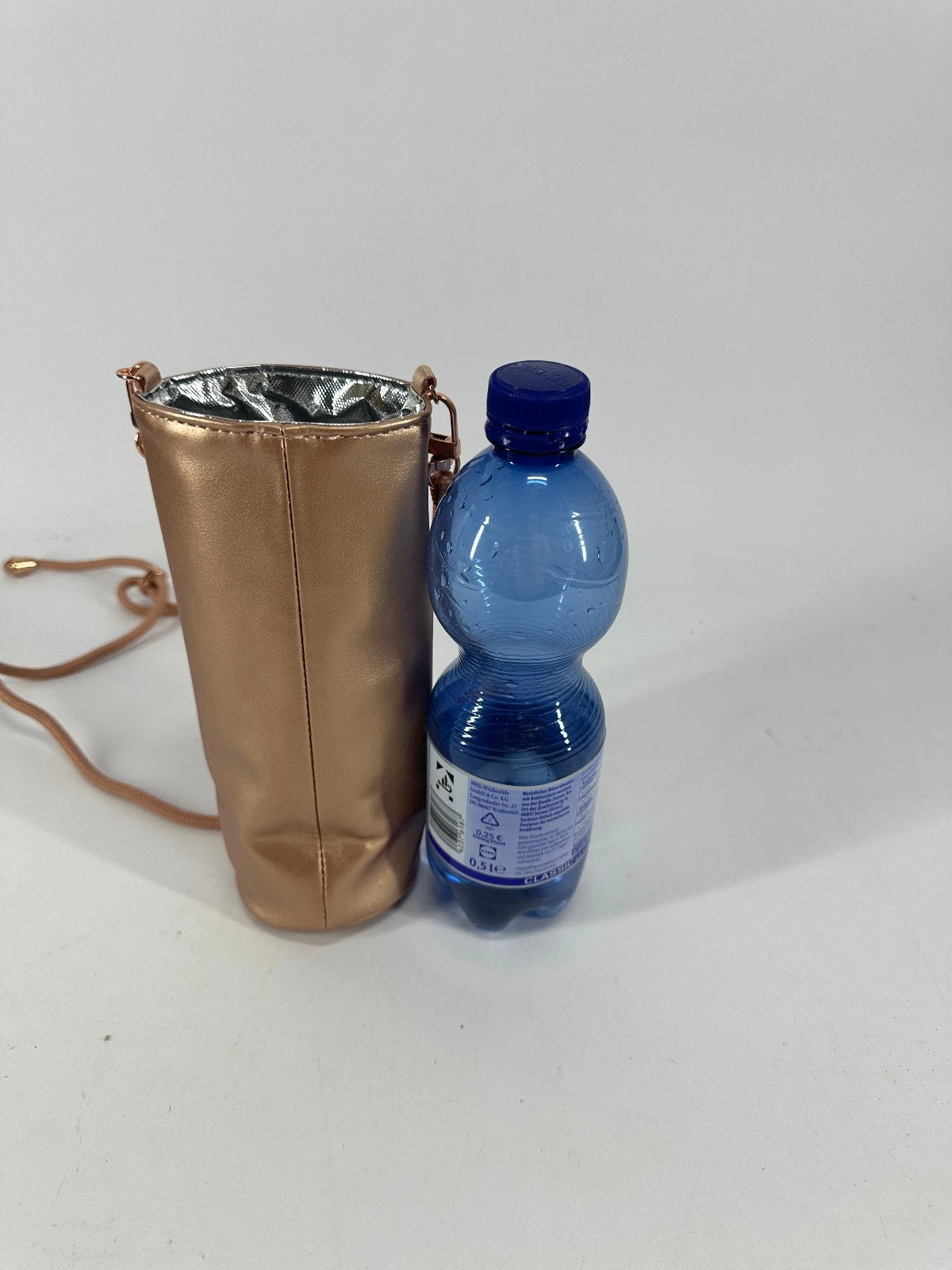 100x Thermo Flaschen Tasche zum Umhängen gold Wurfmaterial Tombola Restposten..