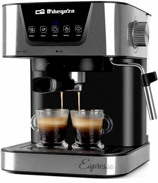 B-Ware Orbegozo EX6000 Espresso Cappuccino Pad Kaffee maschine 20Bar 1050W Edelstahl BK