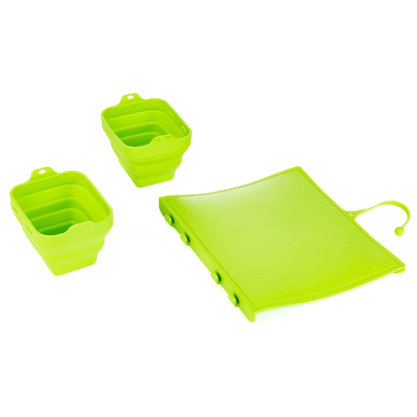 COOK´S ESSENTIALS 2er-Set Schüsseln & Schneidebrett faltbar rollbar Silikon