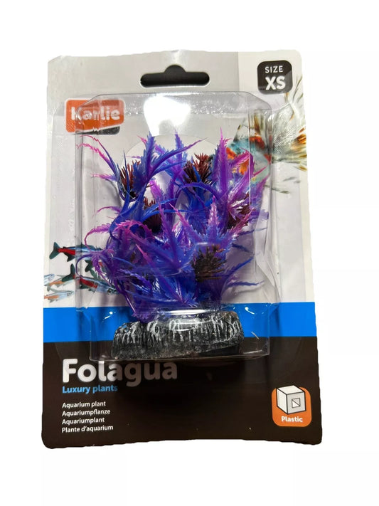 Folagua lila Karlie Künstliche Wasserpflanze Kunststoff Pflanze Aquarium 406473