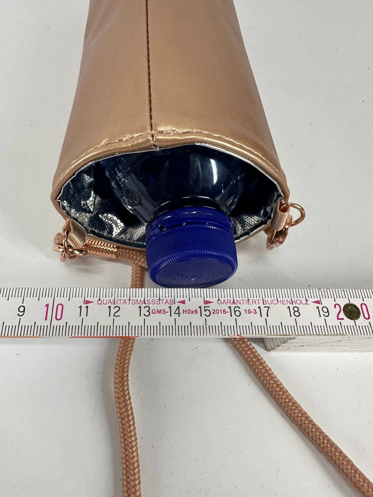 100x Thermo Flaschen Tasche zum Umhängen gold Wurfmaterial Tombola Restposten..