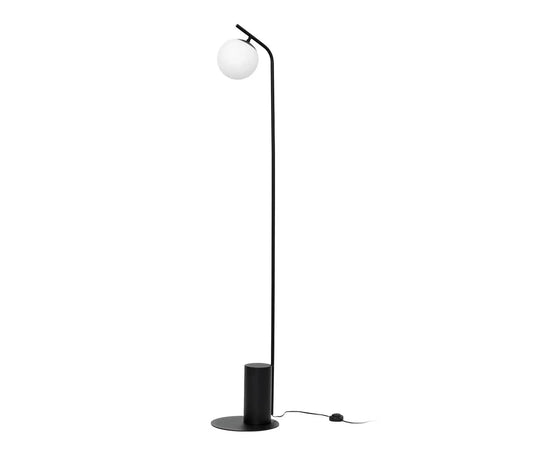 B-Ware Stehleuchte mit Glaskugel, schwarz