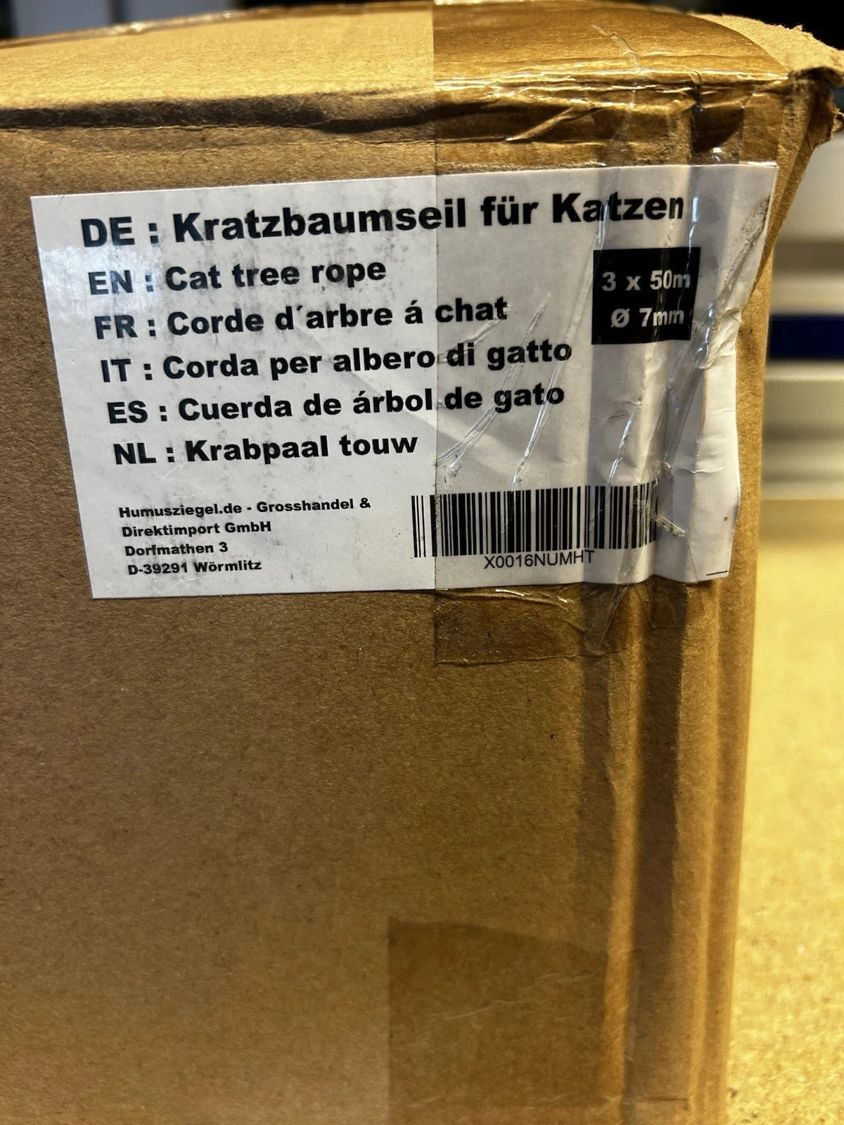 Restposten Kratzbaumseil für Katzen 3 x 50m Durchmesser 7mm Sonderposten