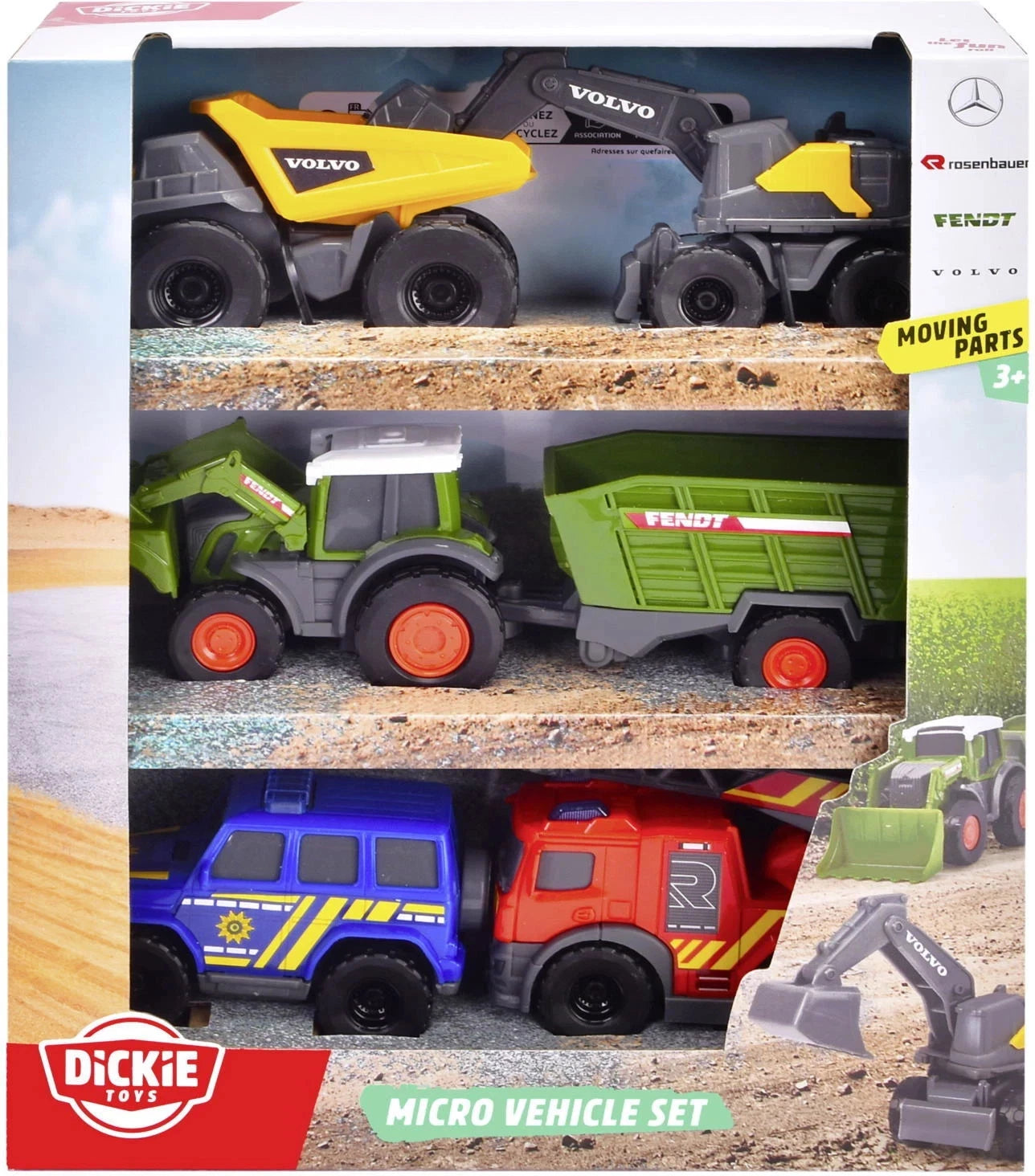 Dickie Micro City Team Bagger, LKW, Traktor, Polizei, Feuerwehr 203742016