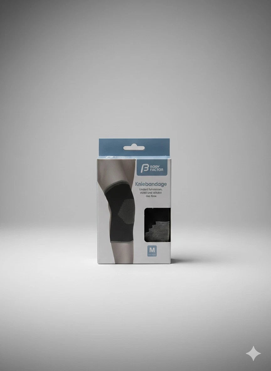 BODY FACTOR Kniebandage - Knie-Stütze - Stütze - Bandage - Größe S, M, L, XL