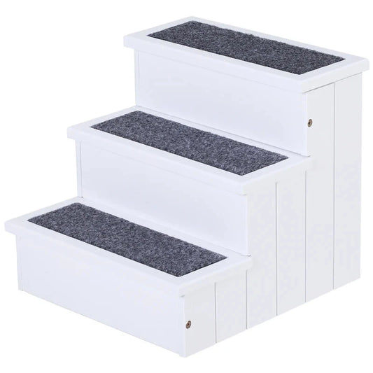 B-Ware PawHut Hundetreppe 3 Stufen Katzentreppe Haustiertreppe Hundetreppe